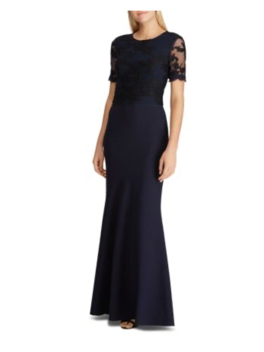 Lauren Ralph Lauren formal bodice gown navy size 10